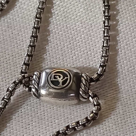 David Yurman Stax Medium Diamond Pendant Necklace, Sterling Silver - Picture 9 of 11